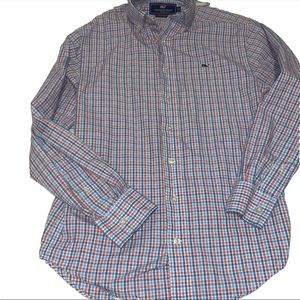 Vineyard Vines Men’s Button Down Shirt XS Blue Pink